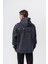 Erkek No Perch Nakışlı Kapüşonlu Oversize Hoodie Füme 3