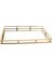 Gold Metal Dikdörtgen Aynalı Servis Tepsisi 1