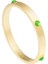 Ribbed Cabochon Emerald Yeşil Altın Rengi Kadın Bilezik 2