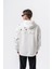 Erkek No Perch Nakışlı Kapüşonlu Oversize Hoodie Ekru 3