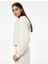 Rahat Kalıp Cep Detaylı Kapüşonlu Fermuarlı Crop Sweatshirt 1