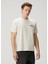 Ekru Çiçek Nakışlı T-Shirt 3