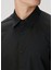 Siyah Oversized Poplin Gömlek 6