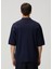 Lacivert Polo Yaka Kısa Kollu Oversized Triko 5