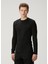 Siyah Garni Detaylı Uzun Kollu T-Shirt 1