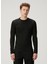 Siyah Garni Detaylı Uzun Kollu T-Shirt 3
