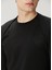 Siyah Garni Detaylı Uzun Kollu T-Shirt 5