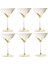 Limon Sarısı 6'lı Kristal Martini Bardağı 1
