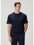 Lacivert Logo Nakışlı T-Shirt 3