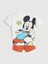 Yeni Sezon Mickey Mouse Baskılı Erkek Bebek Tişört ve Şort 2'li 1