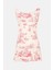 Kadın Kolsuz Baskılı Mini Elbise Pink 4