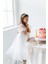 Beyaz Flower Girl Maxi Elbise 1