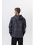 Erkek Garden Baskılı Kapüşonlu Oversize Hoodie Füme 1
