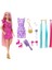 JDC85 Barbie Upuzun Muhteşem Saçlı Bebekler Pembe Saçlı Bebek 3