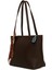 Kahverengi Üç Bölmeli Şallı Tote Çanta 2