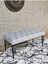 Siyah Boyalı Tel Ayaklı 90 cm Puf Bench - Puf - Bench - Kasalı Oturak - Oturak - Yatak Ucu Puf Gri Renk 90 x 41 Boyut/ebat 1