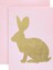 Light Pink Bunny Kitten Card 4.25" x 5.5" 1