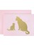 Light Pink Cat Kitten Card 4.25" x 5.5" 1