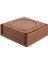 Bardak Altlığı,6’lı Set,masaüstü Yuvarlak Cup Coaster,vegan Suni DERI,11X11 Cm.,taba 1
