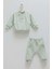 Color World Kanguru Cepli Pantolon Alt Üst Takım - Caramell - TKE1986 - Yeşil - 6 - 9 Ay - TKE1986-YEŞIL-6 - 9 Ay Yeşil 1