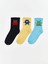 Yeni Sezon Baskılı Erkek Çocuk Patik Çorap 3'lü 1