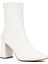 Kadın Krem Fermuarlı Kalın Topuklu Deri Bot 25WFD130818 8