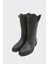 Hakiki Deri Bilekte Fermuarlı Kadın Diz Altı Çizme 2