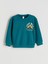 Yeni Sezon Bisiklet Yaka Baskılı Erkek Çocuk Sweatshirt 2'li 2