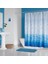 Banyo Duş Perdesi 5020 Mavi 120X200 Perde Borusu Askı Aparatı 90X130 Hediyeli 2