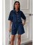 Taş Detaylı Gömlek Şort Denim Takım 10175 5