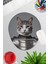 Ortaçağ Kostümlü Kediler No:6 Oyuncu Gaming Oval Bilek Destekli Mousepad 1
