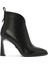Kadın Siyah Fermuarlı Topuklu Deri Bot 25WFD490018 1