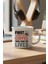 First I Drink The Coffee Baskılı Enamel Görünümlü Seramik Vintage Kupa Bardak 1