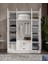%100 Mdf 4 Kapaklı 2 Çekmeceli 12 Raflı Elbise Dolabı – Gardırop Hi-Gloss Parlak Kapak 182X140X52 cm Moriva 6