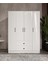 %100 Mdf 4 Kapaklı 2 Çekmeceli 12 Raflı Elbise Dolabı – Gardırop Hi-Gloss Parlak Kapak 182X140X52 cm Moriva 7