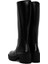 Kadın Siyah Fermuarlı Kalın Topuklu Deri Çizme 25WFD510618 7