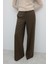 Düz Geniş Paça Pantolon Kahve K2612006_005 4