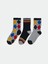 Yeni Sezon Desenli Erkek Çocuk Soket Çorap 3'lü 1