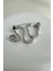 Gümüş Rengi Beyaz Mineli Steteskop Broş (4cm) 2