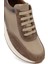 Kadın Vizon Bağcıklı Dolgu Topuklu Deri Sneaker 25AFD412714 10
