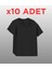 10’lu Regular Fit Basic Tişört Seti - %100 Pamuk - Yeşil, Siyah, Beyaz, Kiremit 1