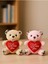Sevgiliye Özel Günlere Hediye 2 Adet Sevimli Mini Peluş Ayıcık Kalpli 'ı Love You' Mesajlı 11X9 cm 1