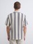 Yeni Sezon Regular Fit Resort Yaka Kısa Kollu Çizgili Erkek Gömlek 4