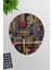Çiçek ve Kitaplar No:1 Oyuncu Gaming Oval Bilek Destekli Mousepad 1