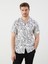 Yeni Sezon Regular Fit Kısa Kollu Desenli Viskon Erkek Gömlek 1