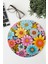 Renkli Çiçekler No:15 Baskılı Yuvarlak Gaming Mousepad 1