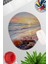 Gün Batımı Sahil Baskılı No:1 Oyuncu Gaming Oval Bilek Destekli Mousepad 1
