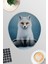 Tilki Kış Temalı Baskılı Oyuncu Gaming Oval Bilek Destekli Mousepad 1