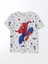 Yeni Sezon Bisiklet Yaka Spider-Man Baskılı Erkek Çocuk Şortlu Pijama Takımı 2