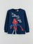 Yeni Sezon Bisiklet Yaka Spider-Man Baskılı Erkek Çocuk Pijama Üstü 1